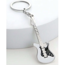 Herşey Nota Gitar Beyaz Gitarist Hediye Anahtarlık Veya Çanta Süsü Herşey Nota Gitar Beyaz Gitarist Hediye Anahtarlık Veya Çanta Süsü