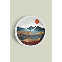 Soyut Tasarım Modern Duvar Saati - 30cm - Önü Camlı Beyaz Kasa - Sessiz Mekanizma-jh0035 Beyaz
