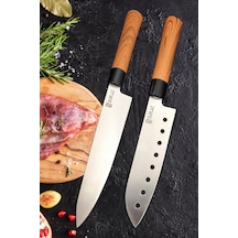 Japans Şef Bıçak Seti 2 Parça Mutfak Bıçak Seti Uzak Doğu Şef Bıçakları