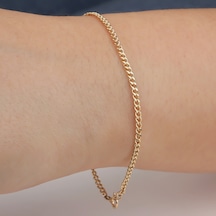Glorria Altın 2,5 Mm Gurmet Zincir Bileklik Çok Renkli