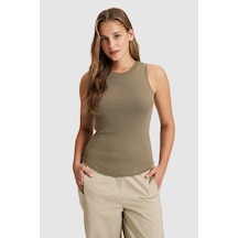 U.s. Polo Assn. Kadın Haki Tişört Basic 50321799-vr027