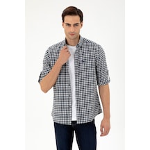 U.s. Polo Assn. Erkek Lacivert Gömlek Desenli 50296628-vr033 Lacivert