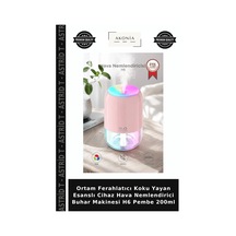 Ortam Ferahlatıcı Koku Yayan Esanslı Cihaz Hava Nemlendirici Buhar Makinesi H6 Pembe 200ml