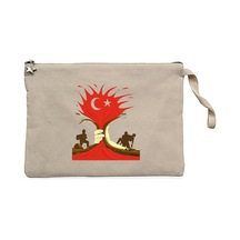Şüheda Fışkıracak Toprağı Sıksan Şüheda Krem Clutch Astarlı Cüzdan / El Çantası