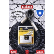 Motosiklet 10 Mm Kesilmez Çelik Halat 1,5 Metre Motosiklet Zincir Kilit Çelik Halat Motor Kilidi