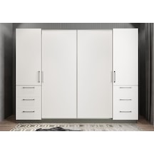 Riga Sürgü Kapaklı Çekmeceli Gardırop Bf 240 Cm