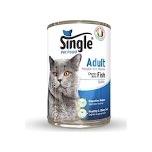 Single Balıklı Konserve Yetişkin Kedi Maması 415 G