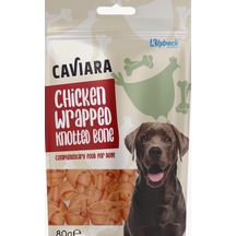 Caviara Tavuk Etli Düğümlü Çiğneme Kemiği 80 Gr