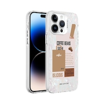 More Tr Apple Uyumlu iPhone 14 Pro Uyumlu Mermer Desenli Mtr Marbello Kılıf-kahverengi