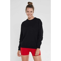 Jerf Lydney Kadın Sıfır Yaka Sweatshirt Siyah 001