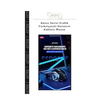 Delux Serisi Pratik Fonksiyonel Donanım Kablolu Mouse M10