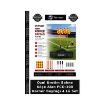 Özel Üretim Sahne Köşe Alan Fco-100 Korner Bayrağı 4 Lü Set Belirtilmemiş