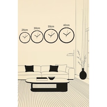 Modern Tasarım Duvar Saati - 25cm - Önü Camlı Beyaz Kasa - Sessiz Mekanizma-jh0571 Beyaz