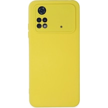 Xiaomi Poco M4 Pro 4g Kılıf Nano İçi Kadife Silikon - Sarı Diğer