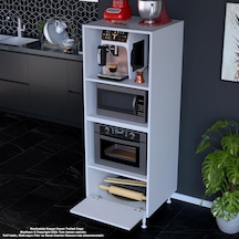 Modilayn Loya Loya 1 Kapaklı 59,6 X 162,8 X 56cm 4 Göz Bölmeli Mini Midi Mikrodalga Fırın Dolabı
