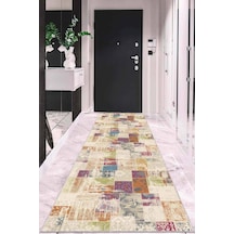 Renkli Kaymaz Patchwork Kesme Rulo Özel Ölçülü Yolluk Ar654n11 Çok Renkli