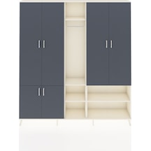 Arges Dolap 15 Raflı 5 Kapaklı Tek Askılı 220x30x243 Aytaşı-antrasit/aytaşı Antrasıt/aytası