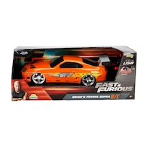 Fast & Furious Uzaktan Kumandalı Toyota Supra 1:16 Ölçek 29 Cm Usb Şarjlı Kumandalı Araba Çok Renkli