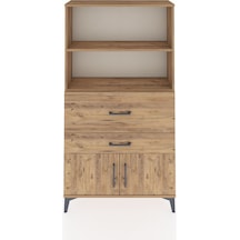 Arges Dolap 2 Raflı 2 Çekmeceli 2 Kapaklı 88x30x163 Çam-çam Çam