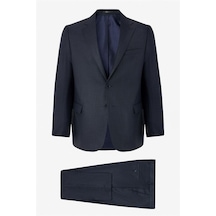 Süvari Lacivert Regular Sivri Yaka 6 Drop Takım Elbise Tk1007000292-m09