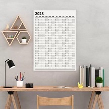 2027 Yıllık Planlayıcı Duvar Takvim Siyah Yearly Wall Planner