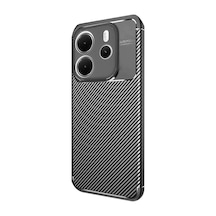 Redmi Note 14 4g Kılıf Auto Focus Karbon Kapak - Siyah