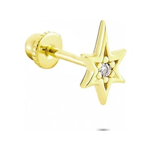 Glorria Altın Kutup Yıldızı Helix Piercing (540178403) Sarı