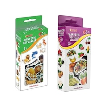 Diytoy 2'Li Buzdolabı Manyetik Oyuncaklar Hayvanlar Meyveler Ve Sebzeler Magnet - Bultak Şablonu