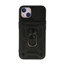 Apple Apple Uyumlu iPhone 15 Kılıf Pars Lens Yüzüklü Silikon - Siyah 0.2M-Çok Renkli
