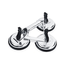 Sgs956 - 155 Kg Üçlü Vantuz Alüminyum Cam Seramik Fayans Ahşap Tutma Taşıma Vantuzu 12cm 12cm 12