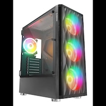 Rampage X-horse 850w 80+ 4 12cm Argb Fan+kontrolcü Manyetik Temperli Camlı Mid-t Gaming Oyuncu Kasas
