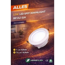5630 Downlight - 12 Watt Beyaz Beyaz