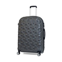 Piramit Desen ABS Seyahat Valizi, Canyon Serisi, Antrasit - Büyük Boy Piramit Desen ABS Seyahat Valizi, Canyon Serisi, Antrasit - Büyük Boy