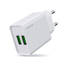 Polosmart Psm134 2a Çift Usb Şarj Adaptörü Akıllı Tanıma Hızlı Şarj Başlığı 10w Beyaz