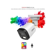 Cooper Serisi 2mp Bullet Kamera Hac-b1a21p-u-ıl-a Smart Dual Light Dahili Mikrofon Gece Renkli
