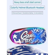 Helmet Graffiti Motor Kask Kulaklık Rgb Modlu Su Geçirmez 6.0 Bluetooth Intercom Yenı Model Helmet Graffiti Motor Kask Kulaklık Rgb Modlu Su Geçirmez 6.0 Bluetooth Intercom Yenı Model