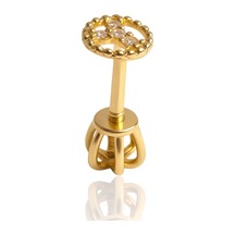 14 Ayar Altın Piercing Tragus Küpe 25114-t024