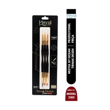Misyul Tırnak Desen Fırçası 3'lü Çift Taraflı Siyah-gold Mıs-2185