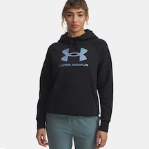 Under Armour Rival Fleece Shimmer Kadın Siyah Kapüşonlu Sweatshirt Siyah