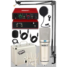 Midex Cx1-c Mikrofon Glx-500 Ses Kartı + Stand Pop Filtre Set