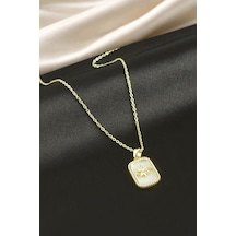 Yıldız - 128 - Sedef Lüks Çelik - Muratech - Kolye Sarı