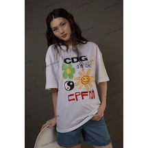 Tarzsokak Unisex Cdg I'm Ok Cpfm Beyaz Tshirt