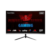 Raydın Mm24rfa-240hz, 23.6&quot , 1ms, 240hz, Full Hd, 300 Nits, Hdmı, Dp, Hoparlör, Va Led, R1650 Curved, Frameless, Freesync Gaming Monitör