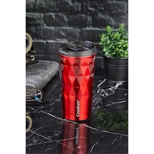 Cooker Prizma 350 ML Çelik Mug Termos Kırmızı Ckr2048