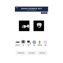 2 Kameralı 5mp Güvenlik Kamera Seti 5mp Full Color Sesli Dome+bullet 1tb 23 Gün Kayıt