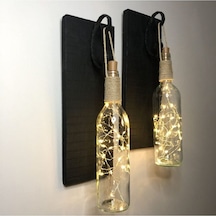 Siyah Led Işıklı Duvar Aplik 2li Çok Renkli