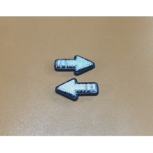Mini Ok Yönlü Beyaz Renk Reflektör Yapışkanlı 2 Adet Plastik