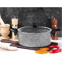 Taç Ultra Granit 24 CM Derin Tencere Taç Tencere Taç Granit Yemek