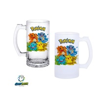 Pokemon Kulplu Bira Bardağı Buzlu Veya Şeffaf Seçenekli 0341