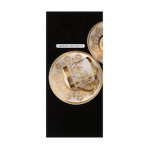 Bovaria Germany Hand Made 24k Fırça Altın El İşleme Kahve Fincan Takımı 90 Ml Model 2 Gold